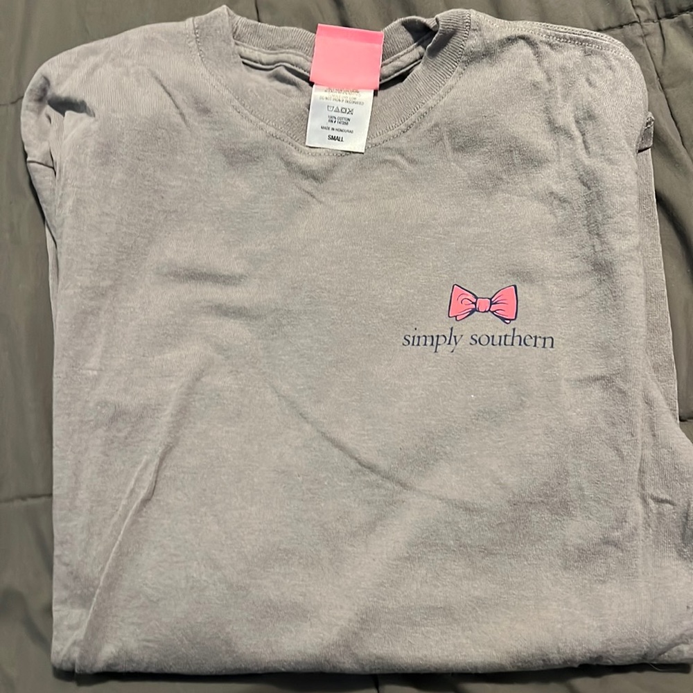 Grey long sleeve simply southern t shirt